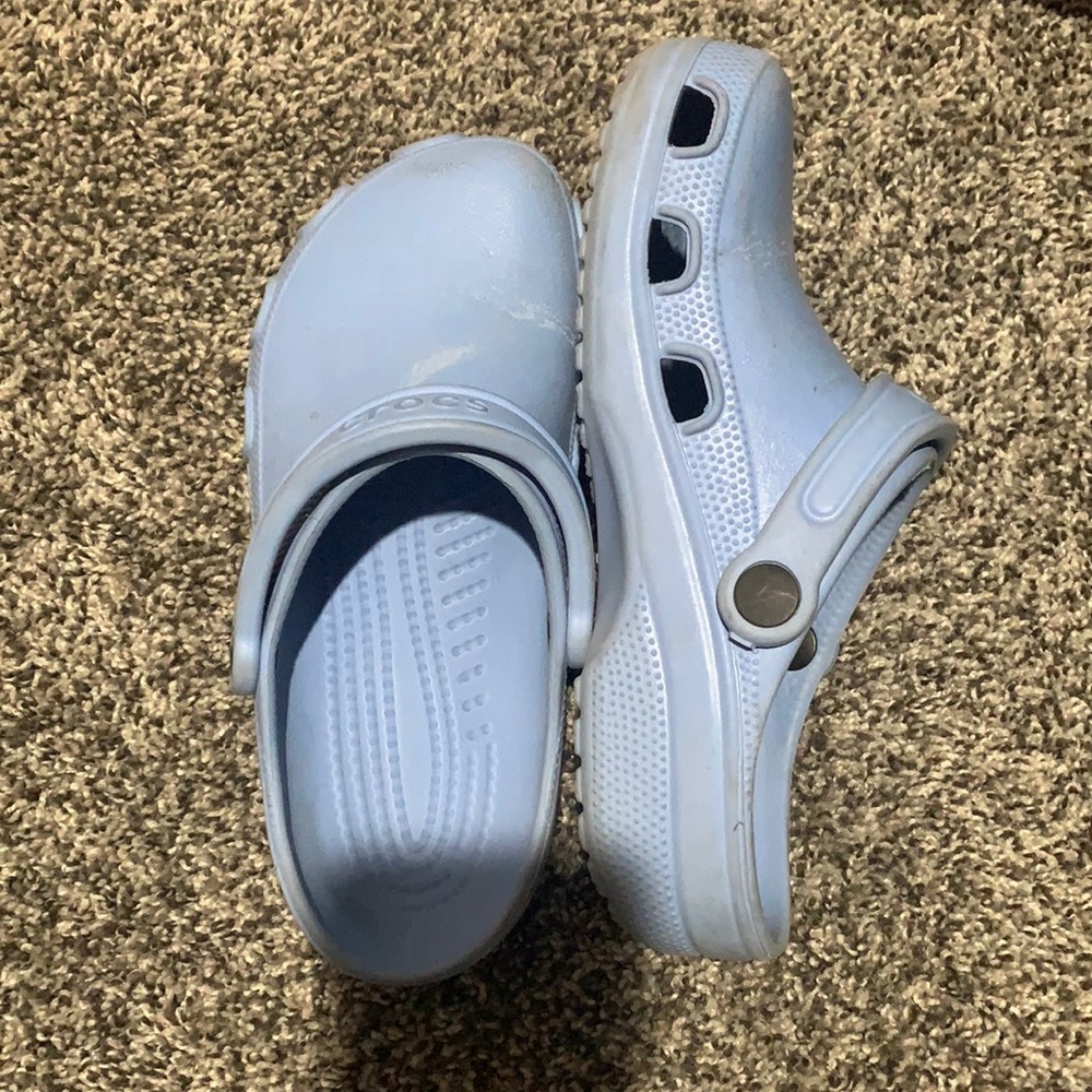 Purple-Blue CROCS worn for cliniclas (medical courses)